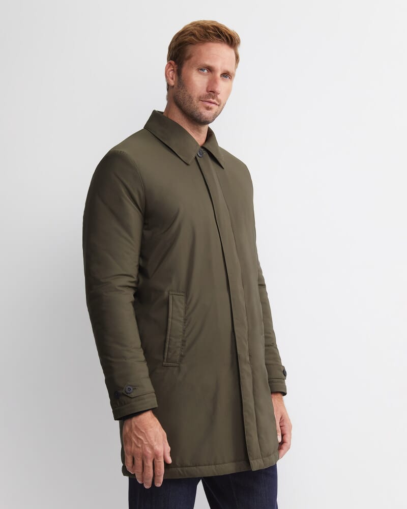 Seaburn Padded Coat in DARK KHAKI
