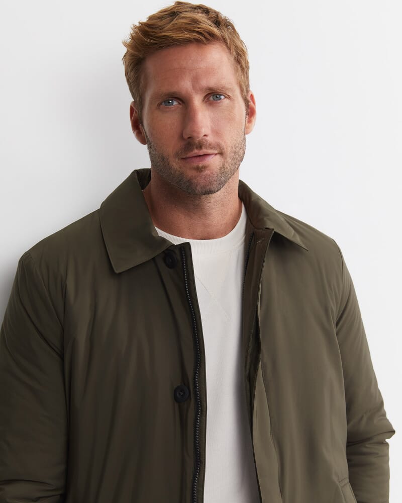 Seaburn Padded Coat in DARK KHAKI