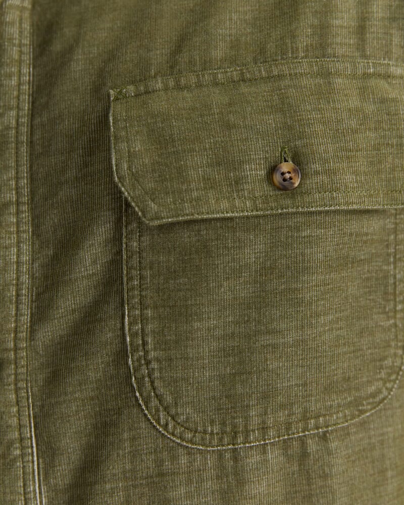 Cullen Cord Shirt in MOSS