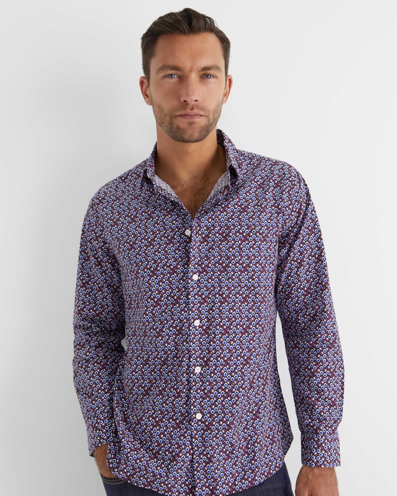 Azra Liberty Shirt in WINEBERRY