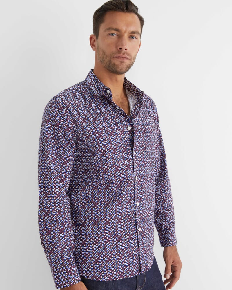 Azra Liberty Shirt in WINEBERRY