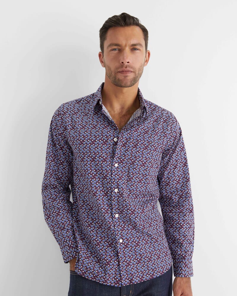 Azra Liberty Shirt in WINEBERRY