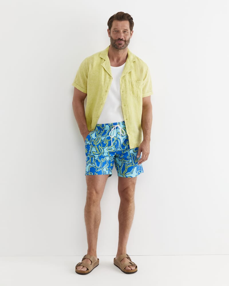 Giles Swim Short in BLUE MULTI