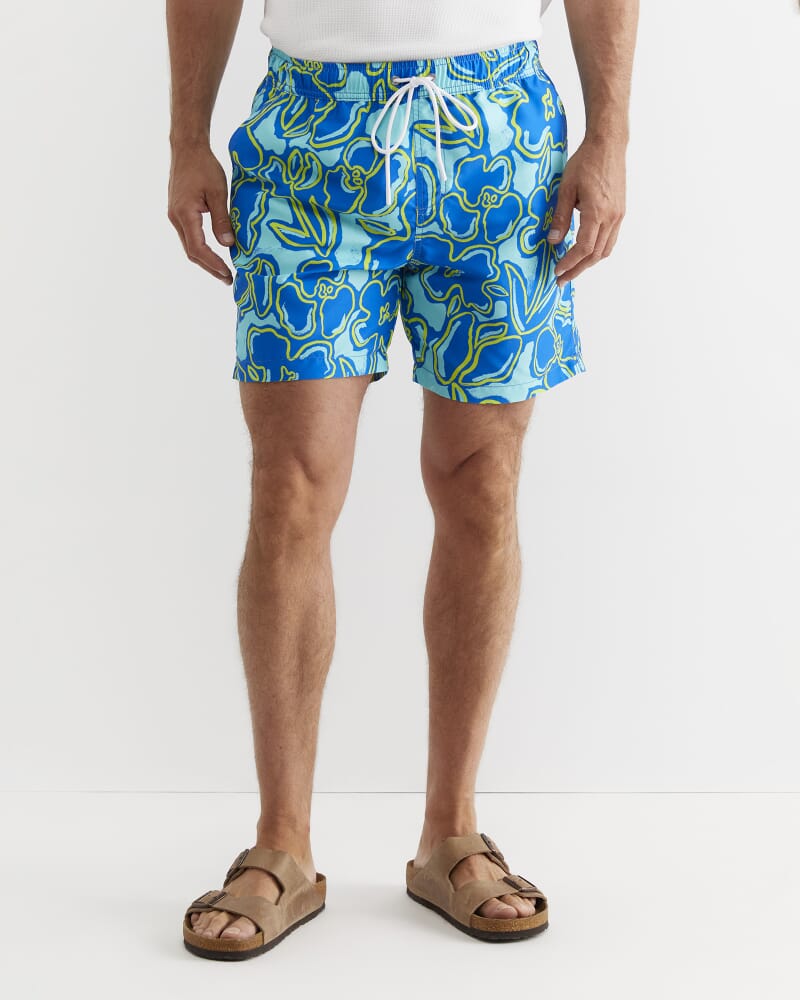 Giles Swim Short in BLUE MULTI