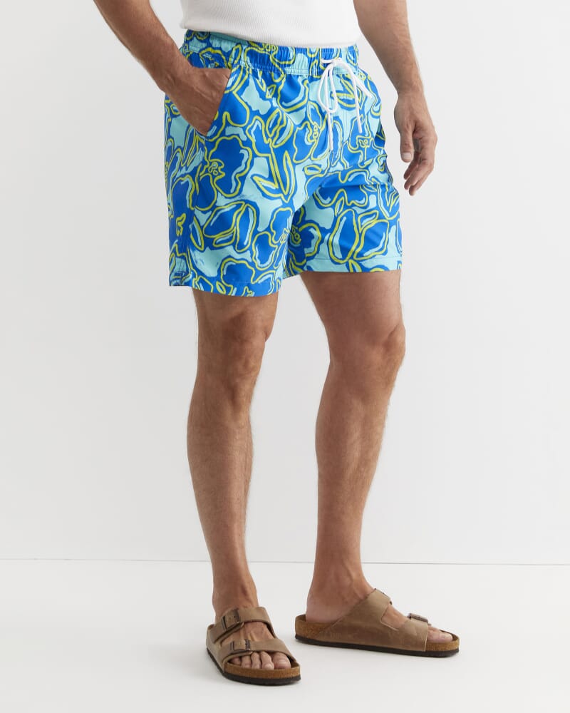 Giles Swim Short in BLUE MULTI