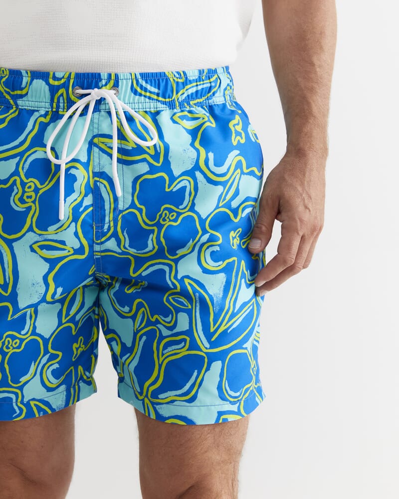 Giles Swim Short in BLUE MULTI