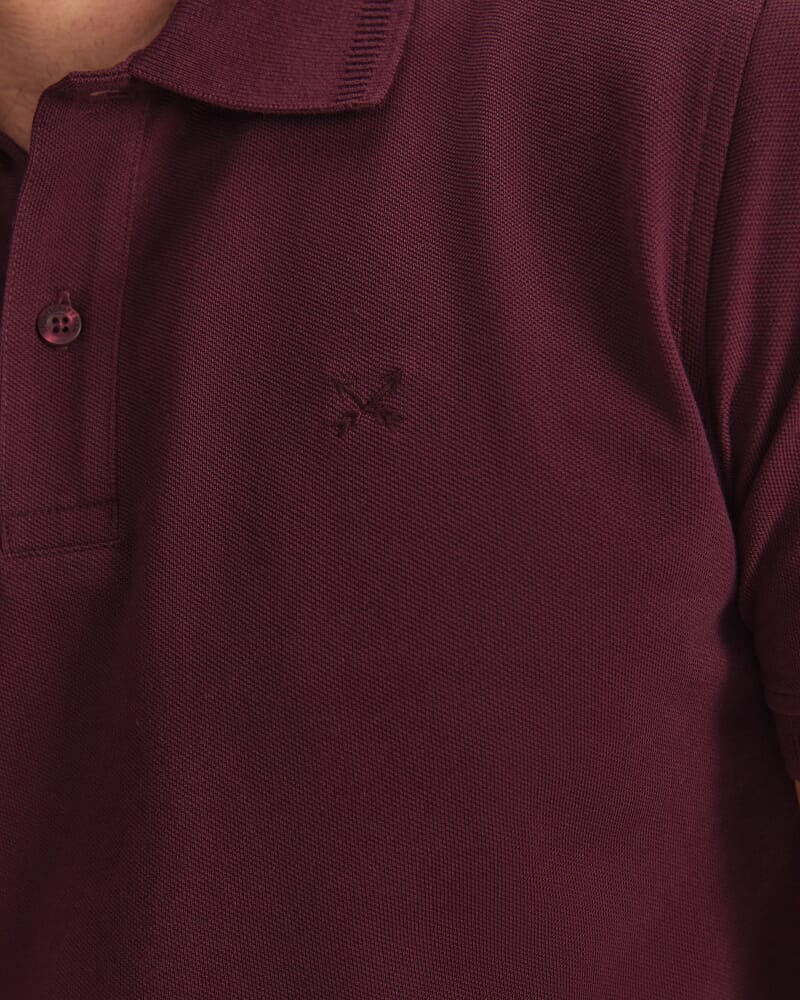 SC Pique Polo in BURGUNDY