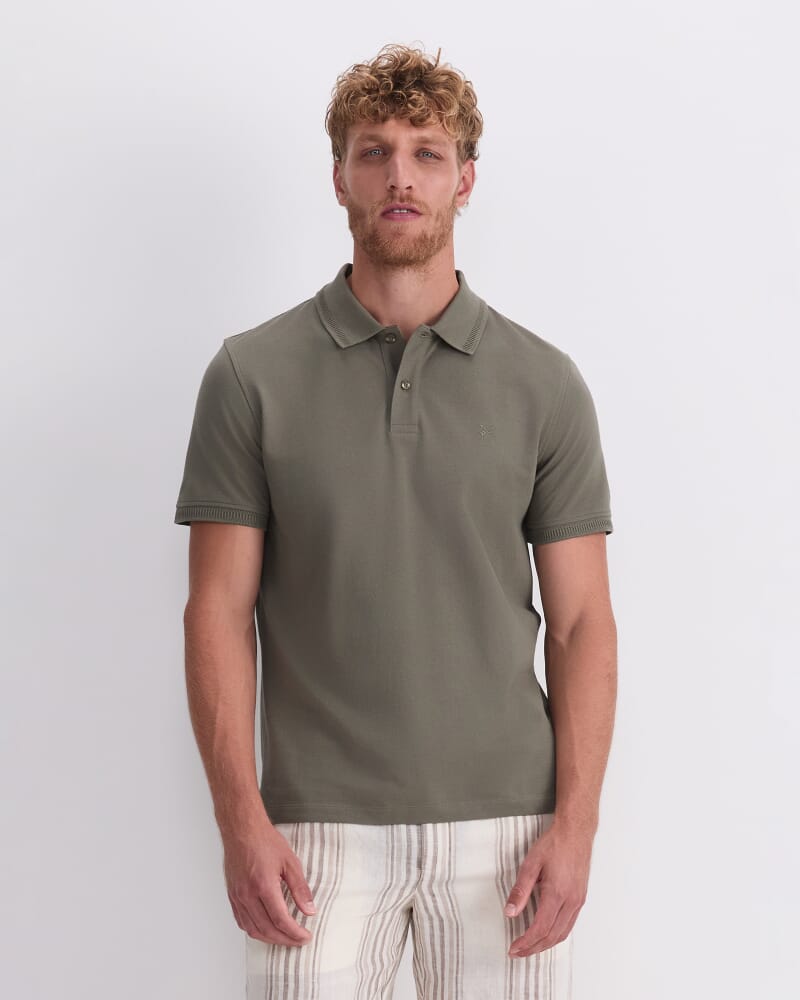 SC Pique Polo in KHAKI