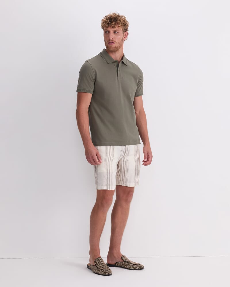 SC Pique Polo in KHAKI