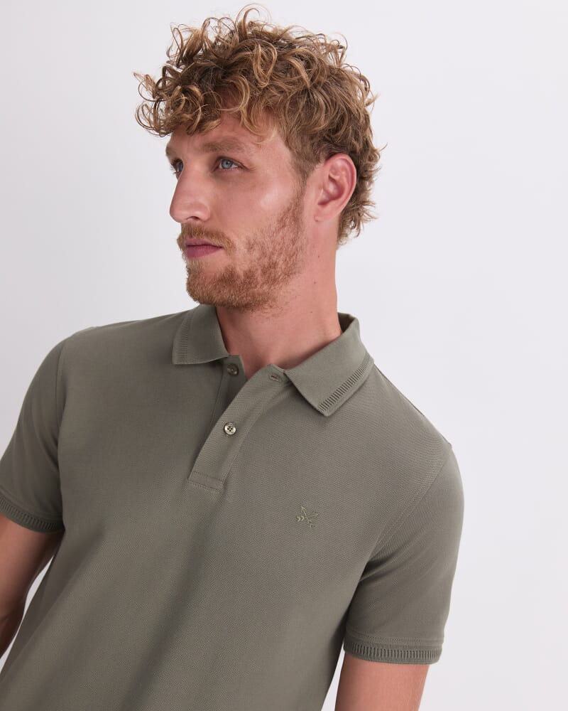 SC Pique Polo in KHAKI