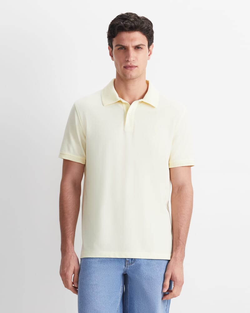 SC Pique Polo in LEMON