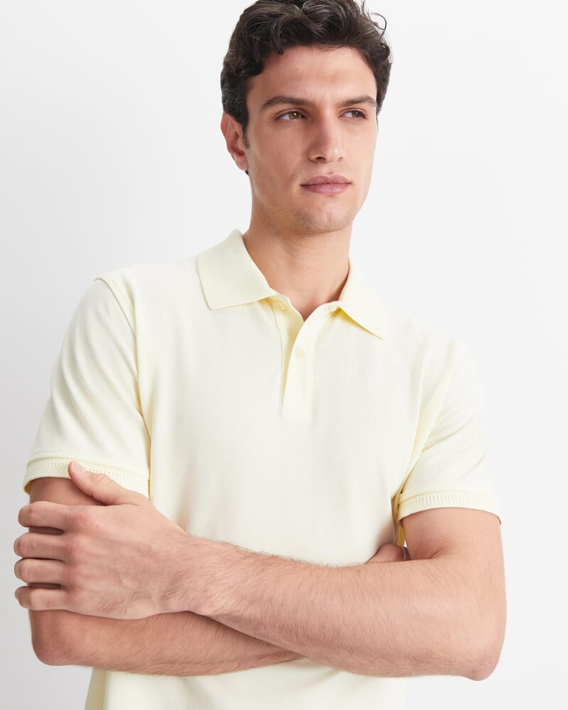 SC Pique Polo in LEMON