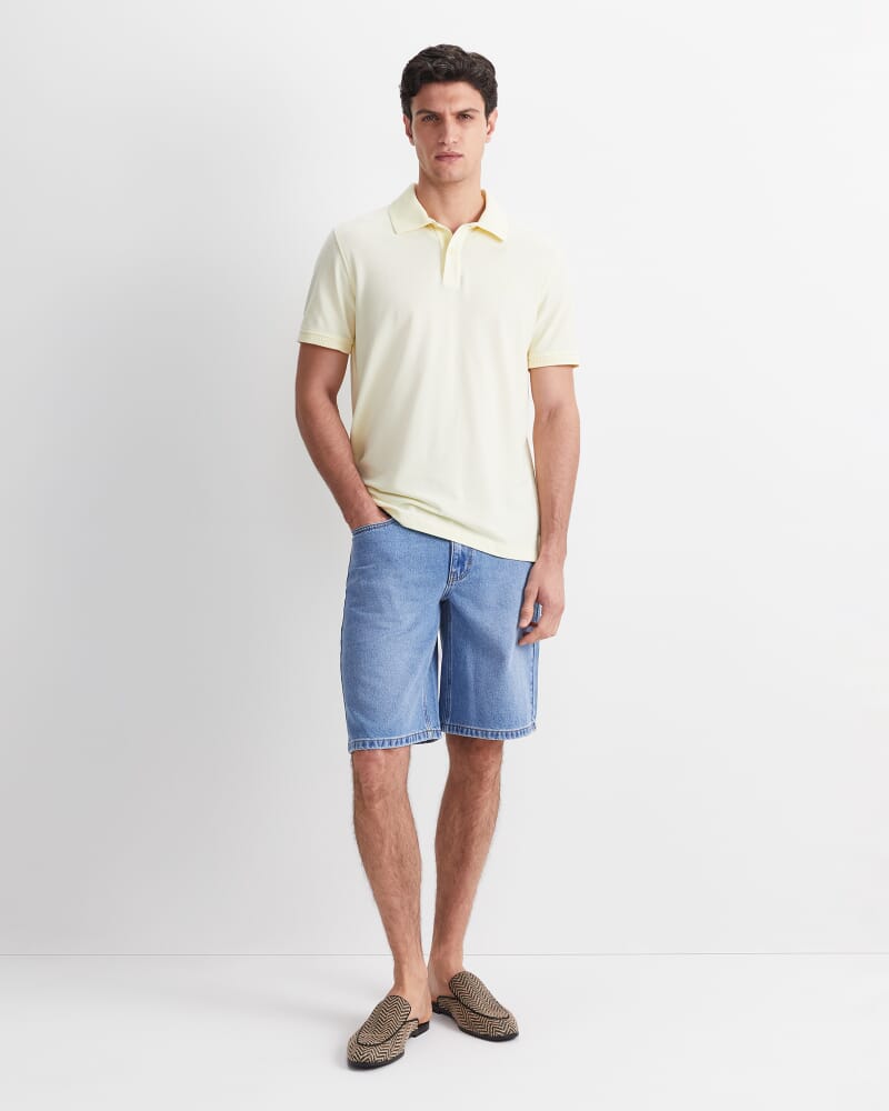 SC Pique Polo in LEMON