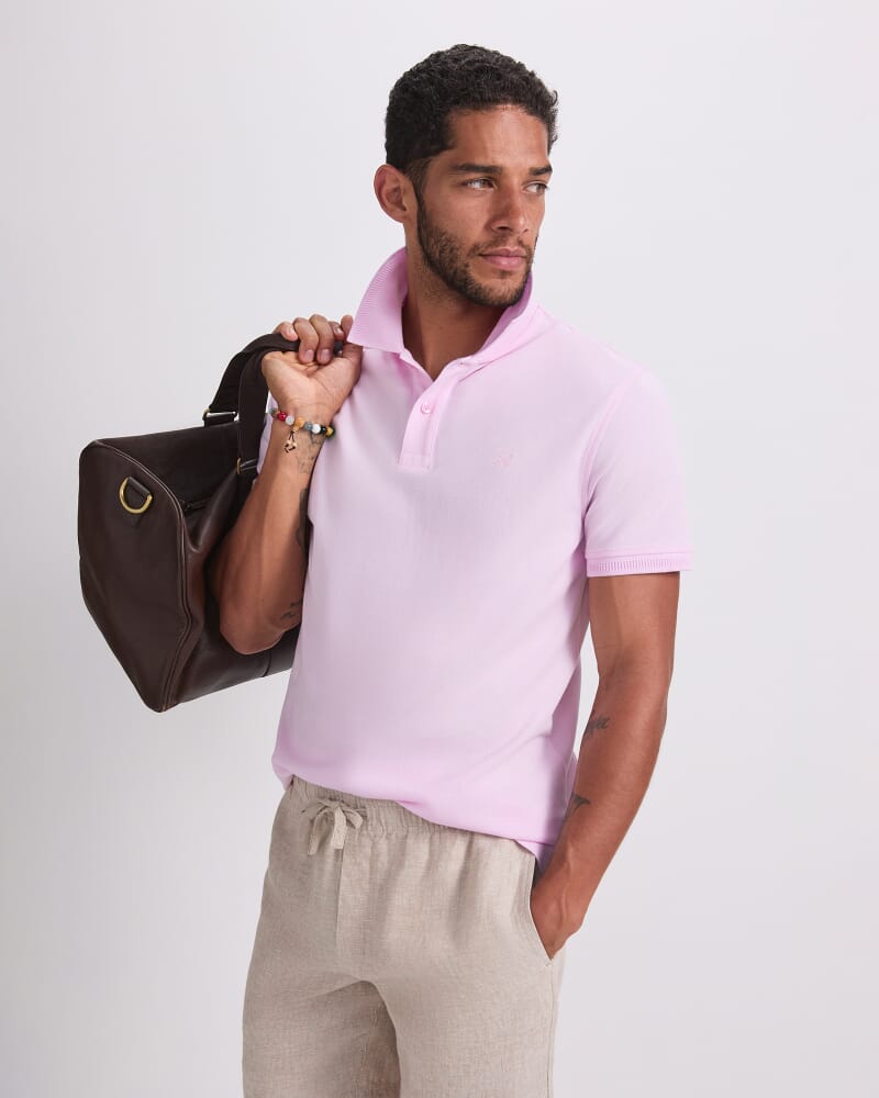 SC Pique Polo in PINK
