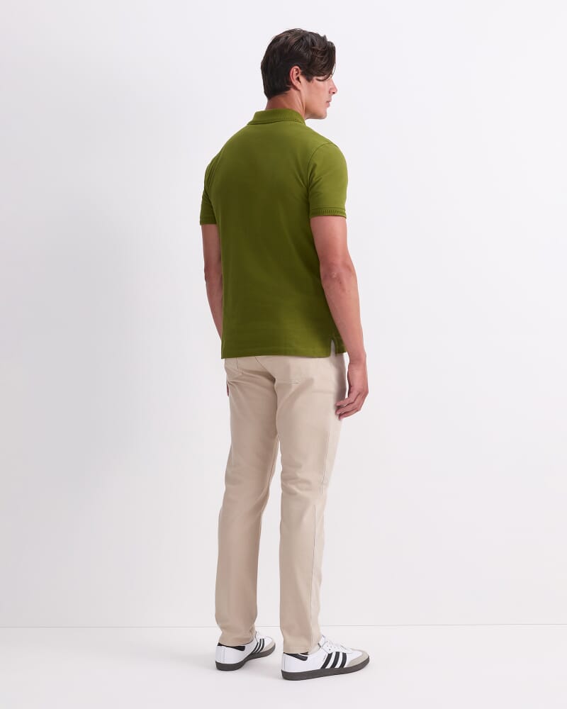 SC Pique Polo in MOSS