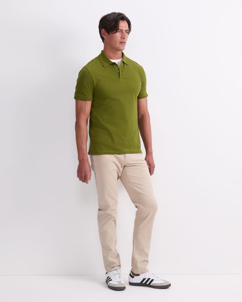 SC Pique Polo in MOSS