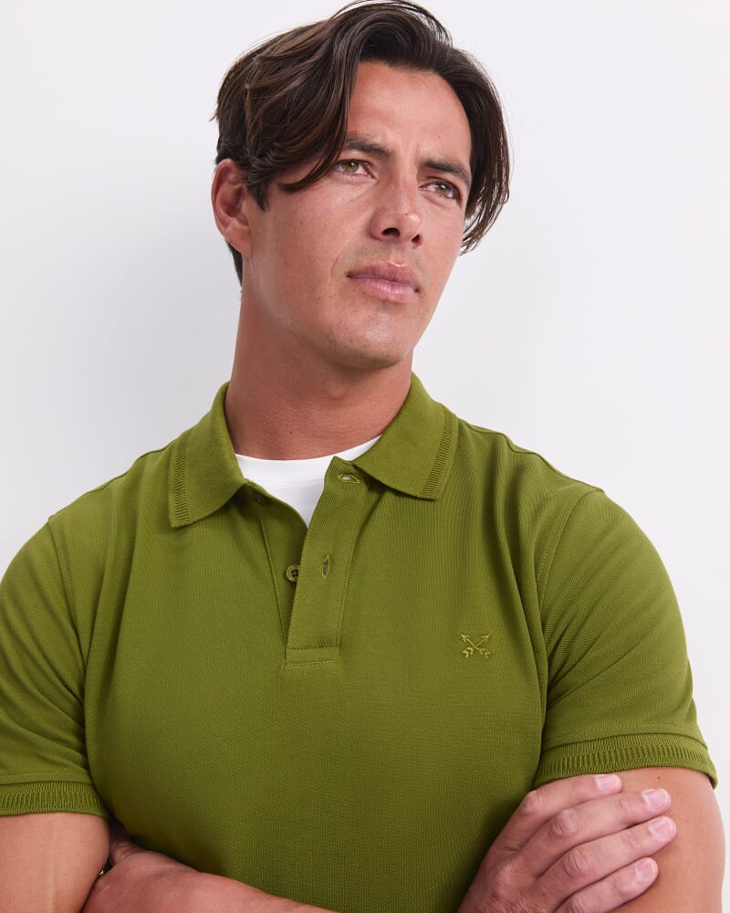 SC Pique Polo in MOSS