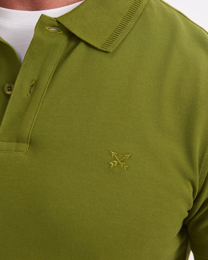 SC Pique Polo in MOSS