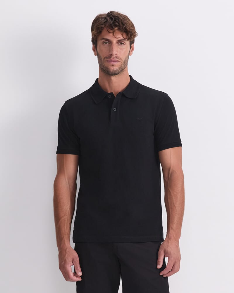 SC Pique Polo in BLACK
