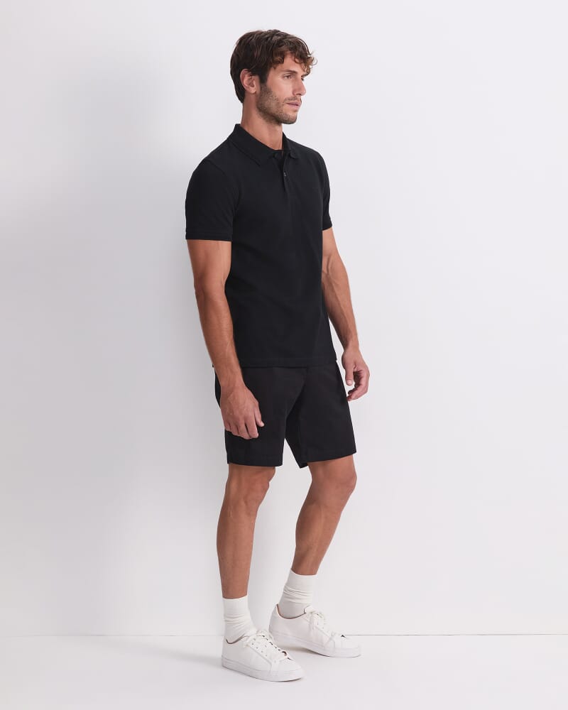 SC Pique Polo in BLACK