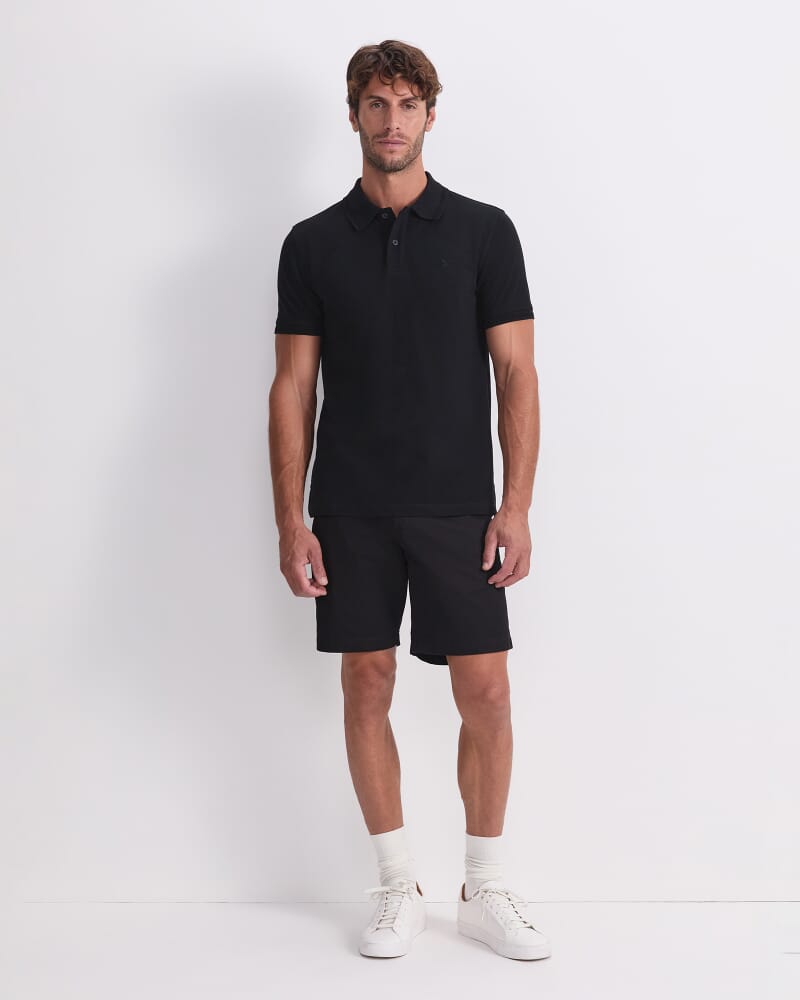 SC Pique Polo in BLACK