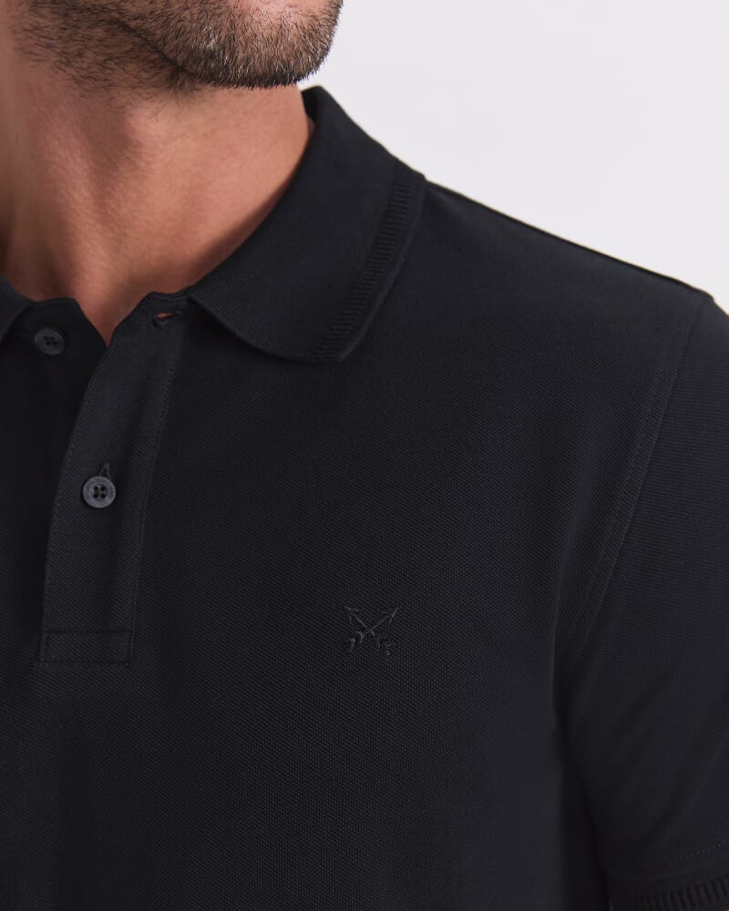 SC Pique Polo in BLACK