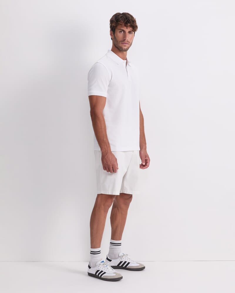 SC Pique Polo in WHITE