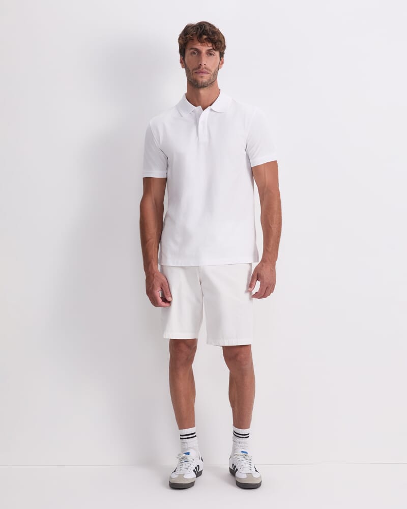 SC Pique Polo in WHITE