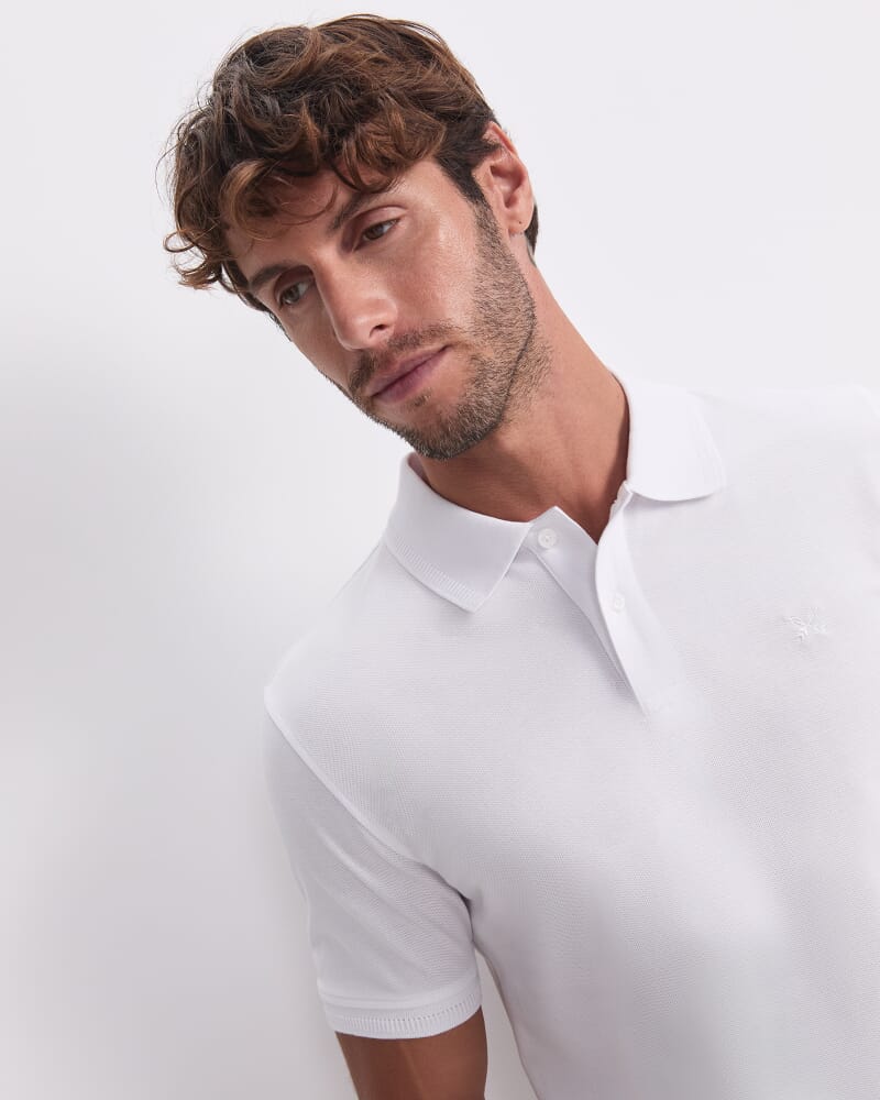 SC Pique Polo in WHITE
