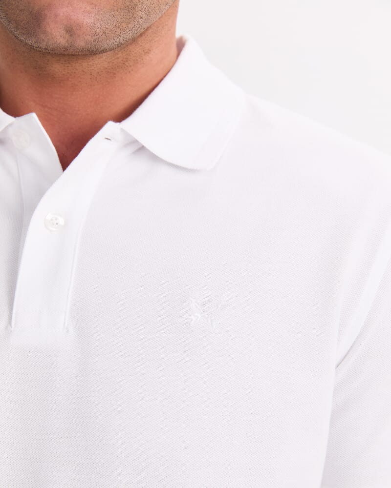 SC Pique Polo in WHITE