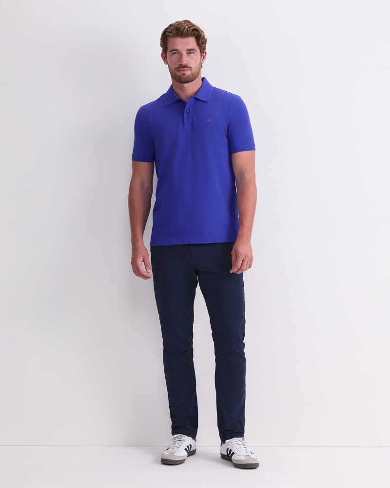 SC Pique Polo in COBALT