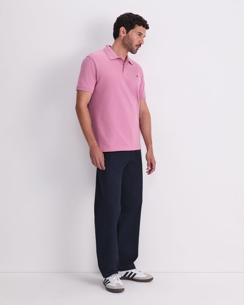 SC Pique Polo in ROSE