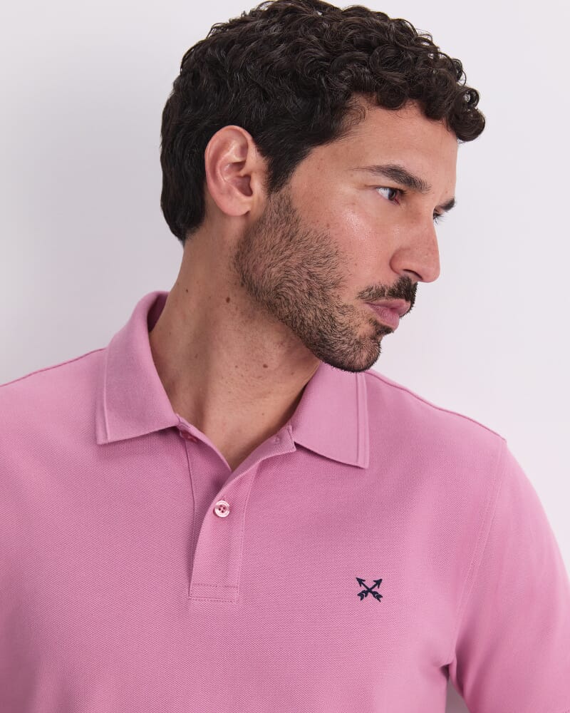 SC Pique Polo in ROSE