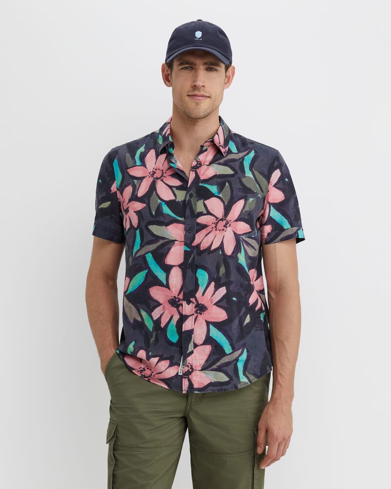 Lane Print Shirt in GREEN