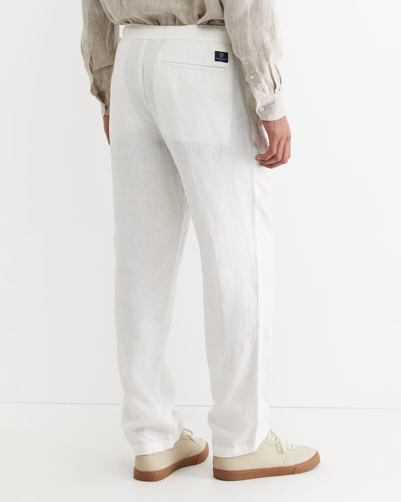 Caffery Linen Pant in WHITE