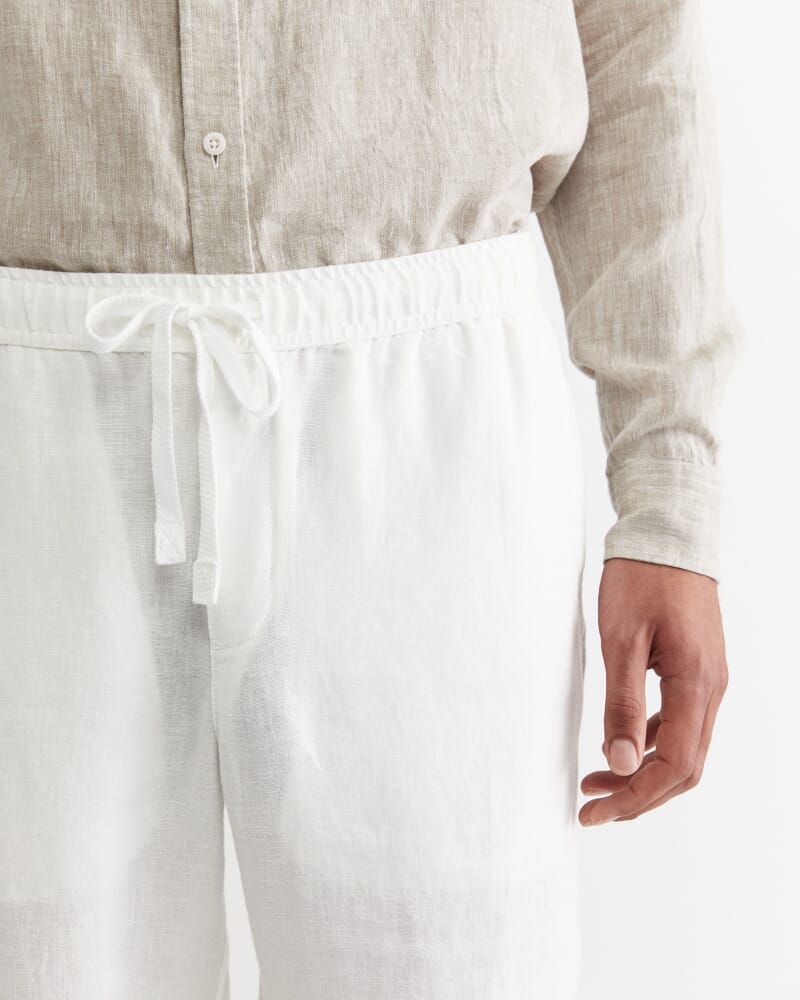 Caffery Linen Pant in WHITE