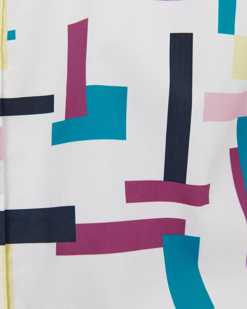 Barnes Short Sleeve Shirt in WHITE/MULTI