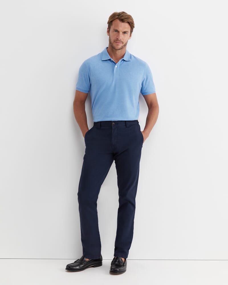 SC Melange Pique Polo in BLUE MELANGE