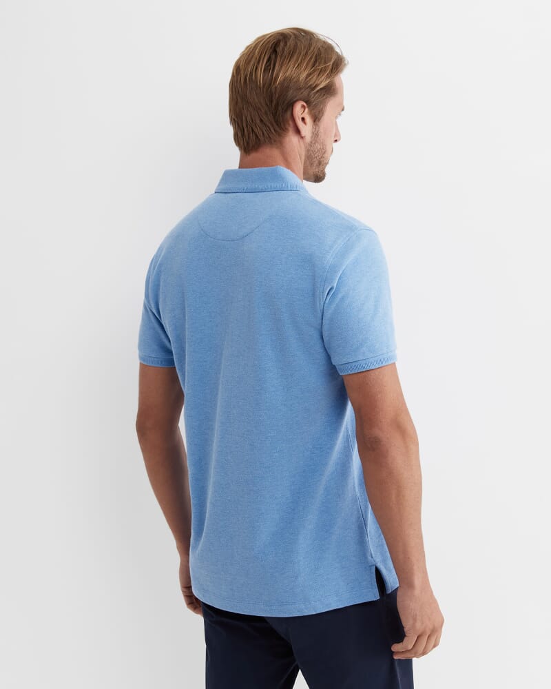 SC Melange Pique Polo in BLUE MELANGE