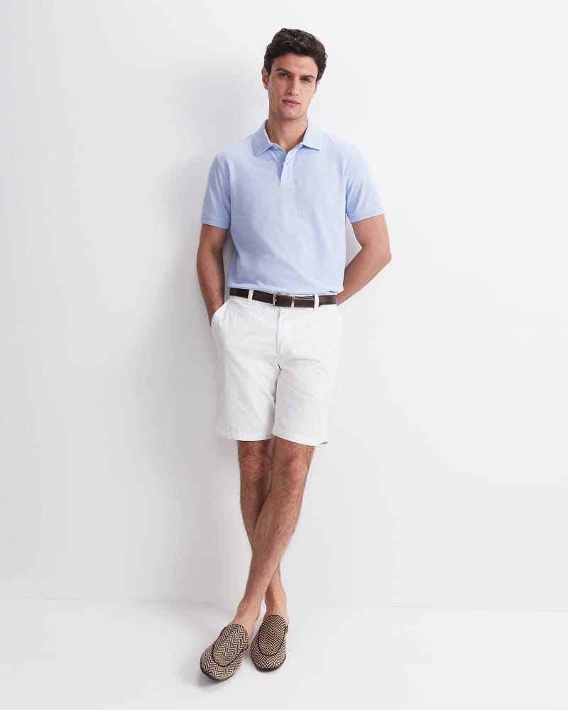 SC Melange Pique Polo in SKY BLUE MELANGE