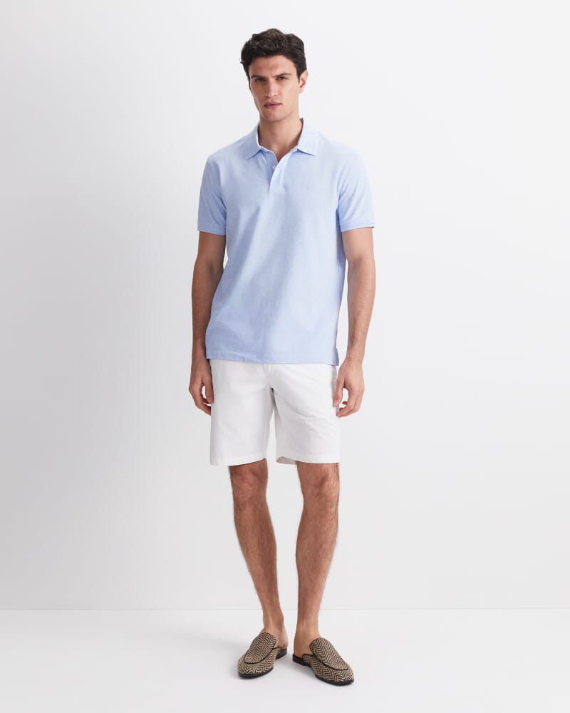 SC Melange Pique Polo in SKY BLUE MELANGE