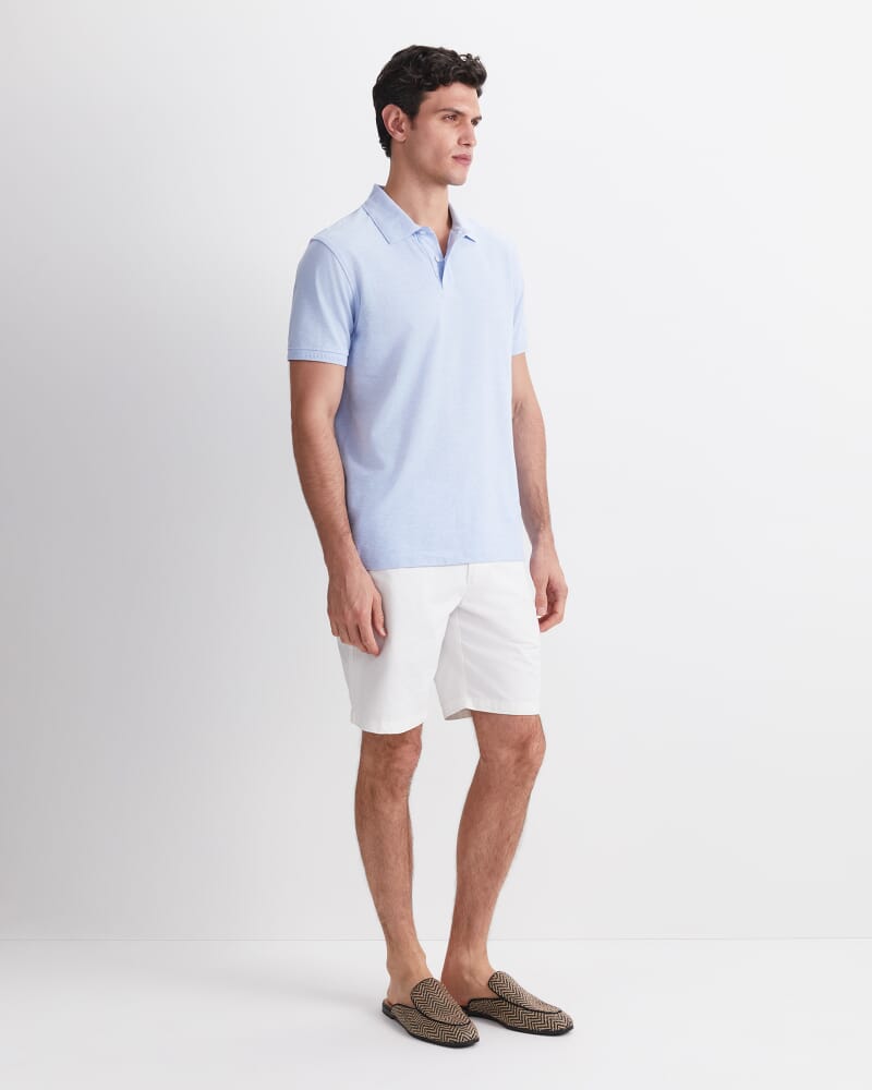 SC Melange Pique Polo in SKY BLUE MELANGE