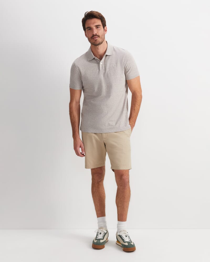 SC Melange Pique Polo in WHEAT