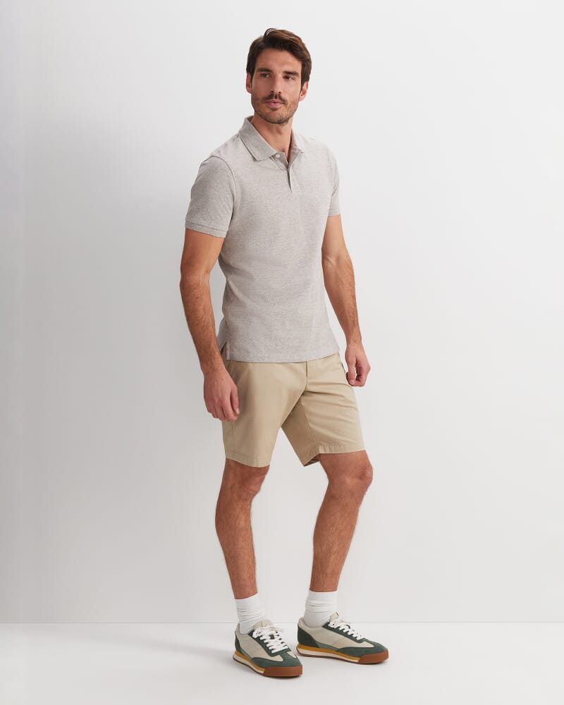 SC Melange Pique Polo in WHEAT