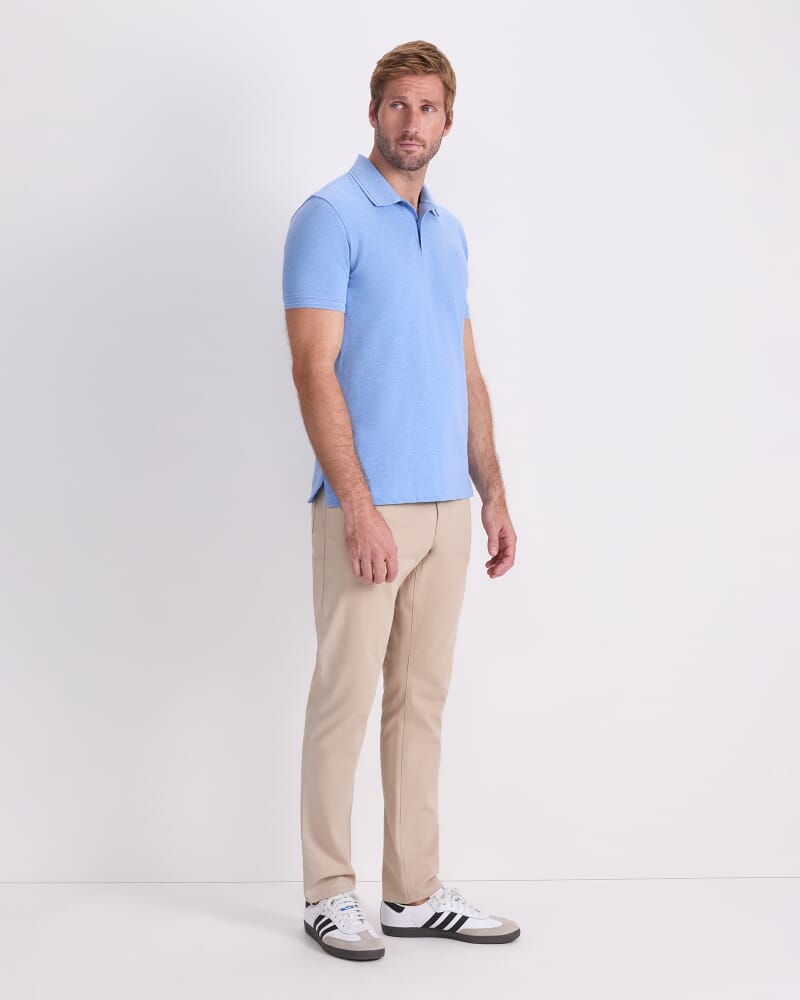 SC Melange Pique Polo in BLUE
