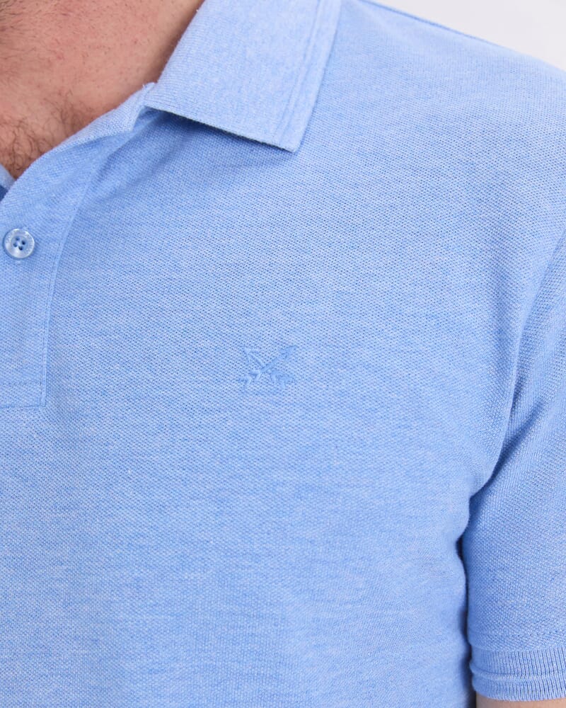 SC Melange Pique Polo in BLUE