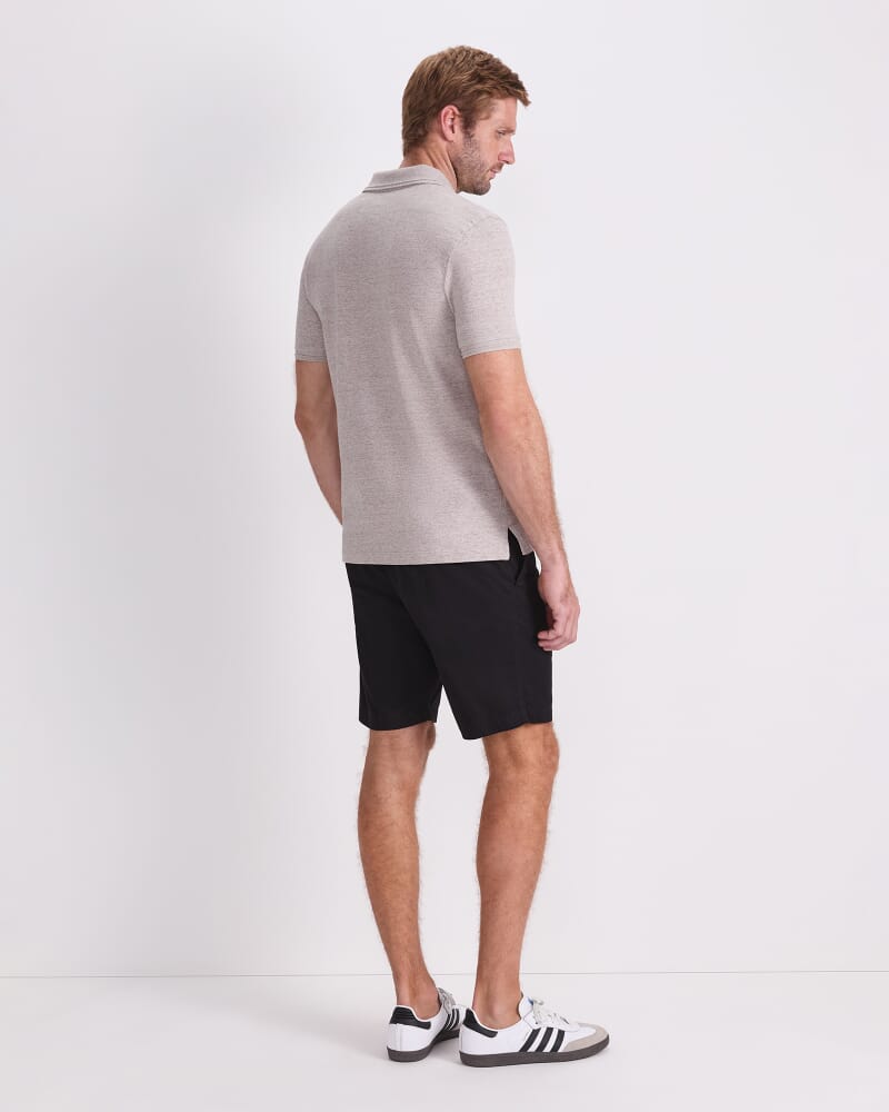 SC Melange Pique Polo in CAPPUCCINO