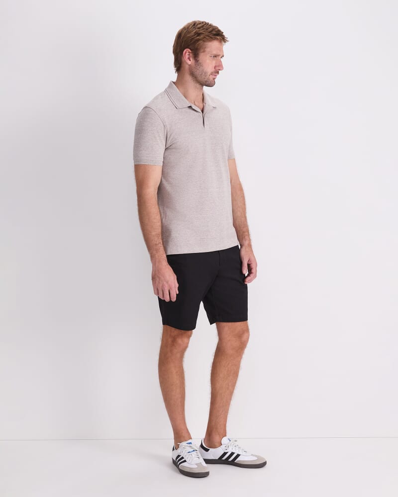SC Melange Pique Polo in CAPPUCCINO