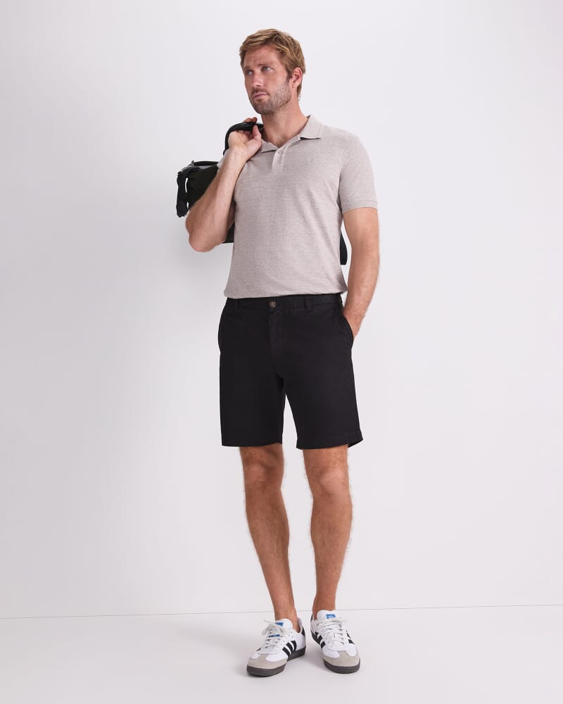 SC Melange Pique Polo in CAPPUCCINO