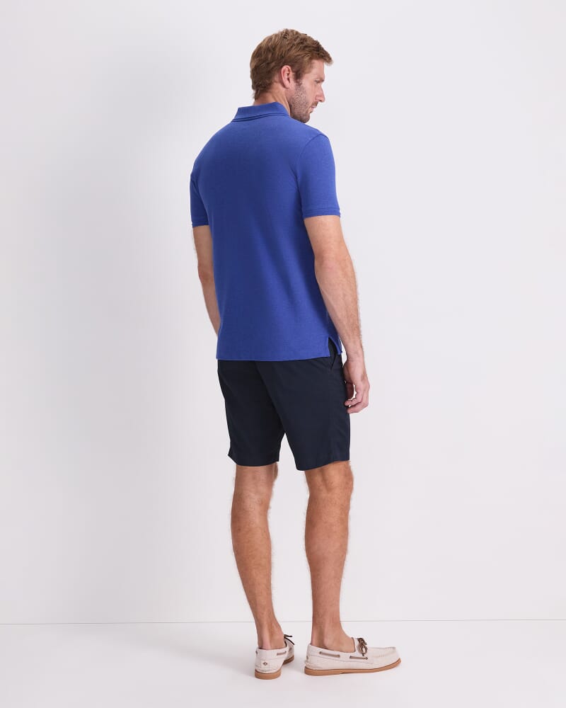 SC Melange Pique Polo in INDIGO